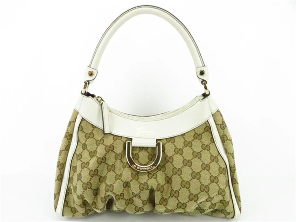 Gucci Bag Shoulder GG Motif Beige Cream White